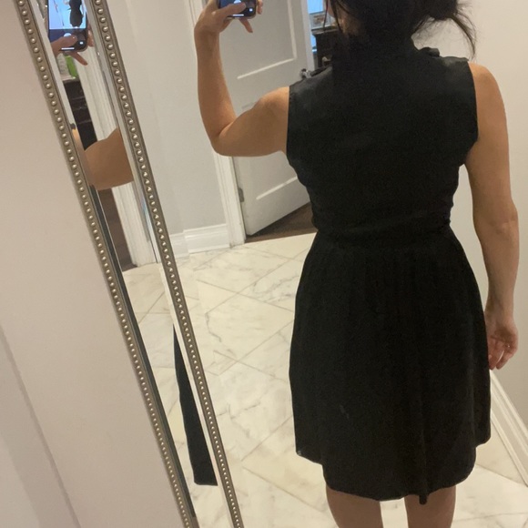 Cynthia Steffe silky black knee length dress - Picture 5 of 11